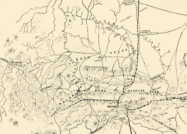 'The Battlefields of Pretoria. (From a personal survey).', 1901. Creator: Unknown.