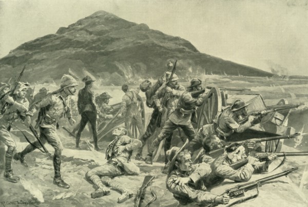 No Surrender! The Defence of Fort Italia on September 26, 1901', 1902. Creator: Richard Caton Woodville II.