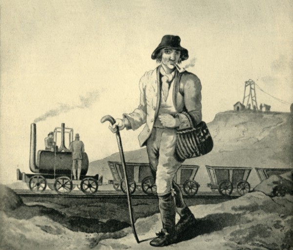 'A Blenkinsop Locomotive at a Yorkshire Colliery, 1814', (1945).  Creator: Unknown.