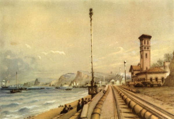 'The Atmospheric Railway at Dawlish, 1847', (1945). Creator: Unknown.