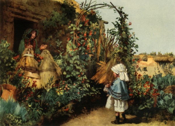 'A Cottage Garden at Stapleford, Wiltshire', c1886, (1944).  Creator: George Carline.