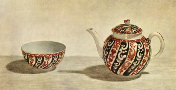 Worcester teapot and bowl, c1765-1770, (1944).  Creator: Unknown.