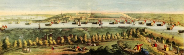 'The West Prospect of His Majestys Dock-Yard, at Chatham', 1738, (1942).  Creators: Samuel Buck, Nathaniel Buck.