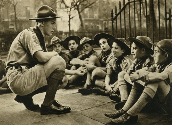 'A King's Scout Taking to Boy Scouts from Gibraltar, London 1941', (1944).  Creator: Unknown.
