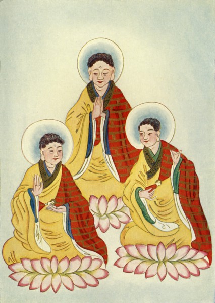 'The Buddhist Triad', 1922. Creator: Unknown.