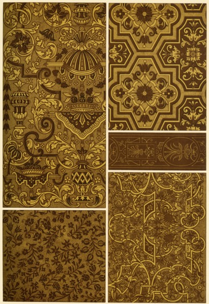 French Renaissance block printing and embroidery, (1898). Creator: Unknown.