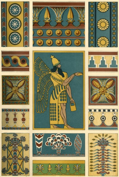 Assyrian decoration, (1898). Creator: Unknown.