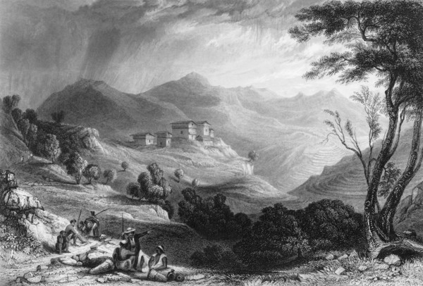 'Village of Naree', 1838. Creator: George Francis White.