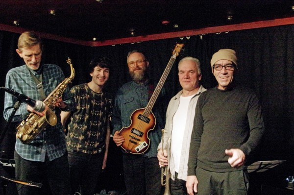 Steve Buckely, Chris Batchelor, Gene, Zone-B, Verdict Jazz Club, Brighton, East Sussex, 13 Dec 2019. Creator: Brian O'Connor.