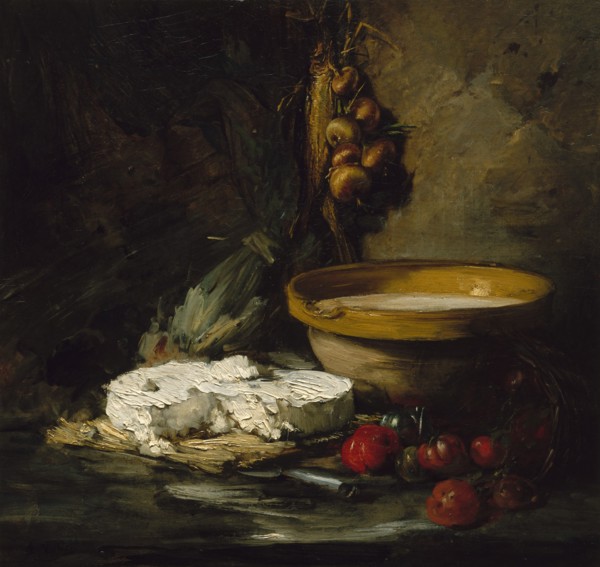 Still Life with Cheese, probably late 1870s. Creator: Antoine Vollon.