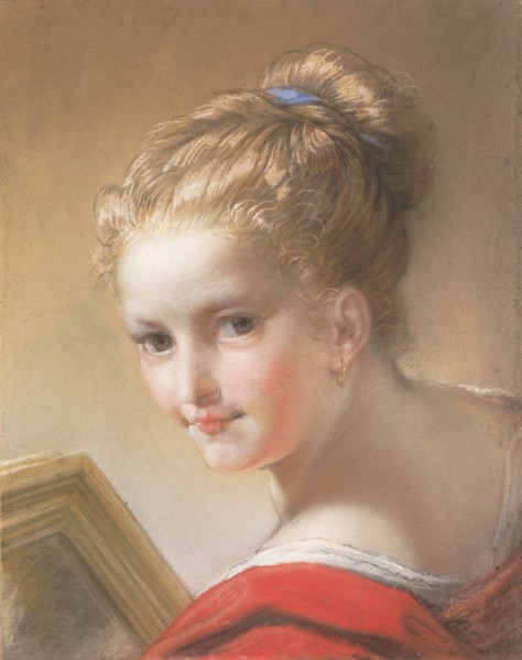 Study of a Girl in Red, 1717. Creator: Benedetto Luti.