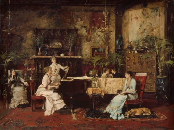 The Music Room, 1878. Creator: Mihaly Munkacsy.