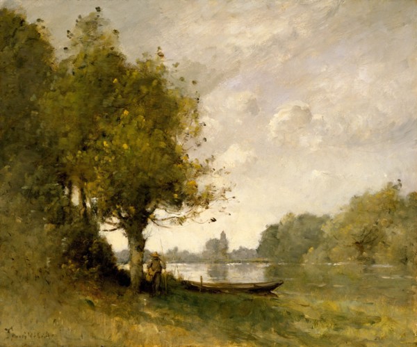 A Pond near Nangis, 1880-95. Creator: Paul-Désiré Trouillebert.