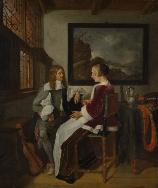 Sentimental Conversation, early 1660s. Creator: Gerritsz Quiringh van Brekelenkam.