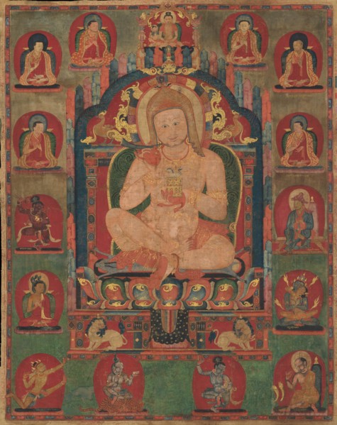 Portrait of Jnanatapa Attended by Lamas and Mahasiddhas, ca. 1350. Creator: Unknown.