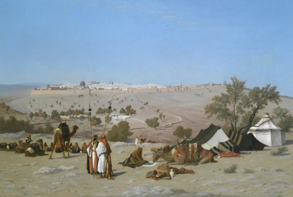 Jerusalem from the Mount of Olives, by 1880. Creator: Charles Théodore Frère.