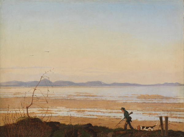 An Evening beside Lake Arresø, ca. 1837. Creator: Johan Thomas Lundbye.