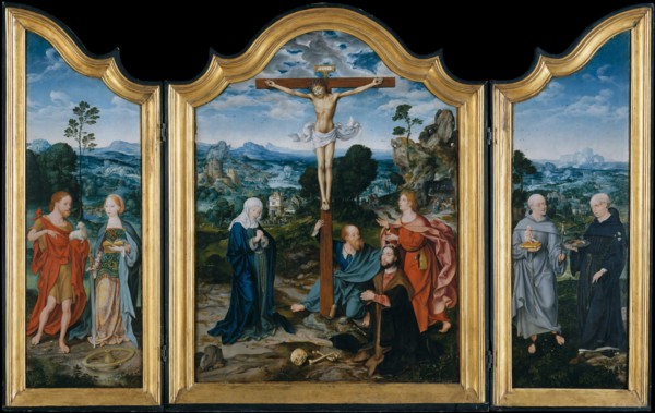 The Crucifixion with Saints and a Donor, ca. 1520. Creator: Joos van Cleve.