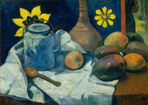 Still Life with Teapot and Fruit, 1896. Creator: Paul Gauguin.