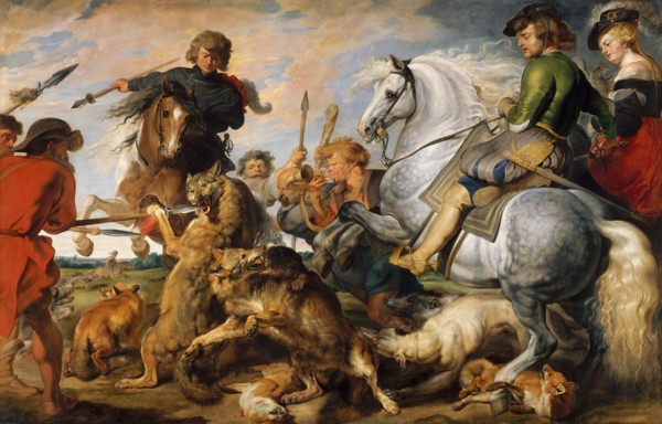 Wolf and Fox Hunt, ca. 1616. Creator: Peter Paul Rubens.