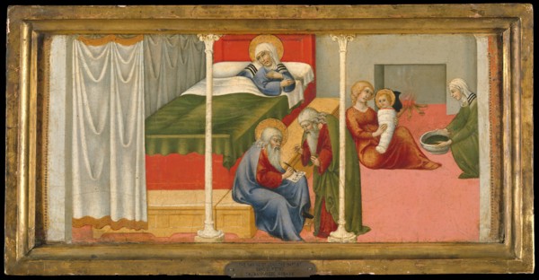 The Birth and Naming of Saint John the Baptist, 1450-60. Creator: Sano di Pietro.