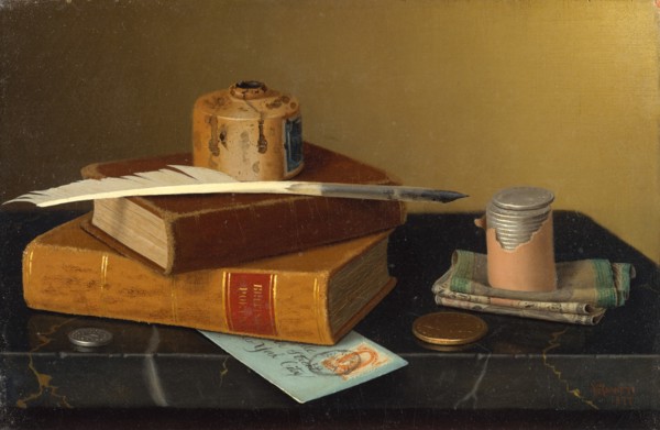 The Banker's Table, 1877. Creator: William Michael Harnett.