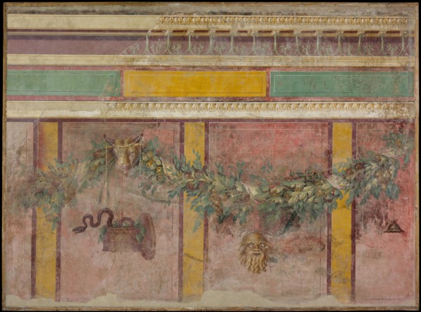 Wall painting from the west wall of Room L of the Villa of P. Fannius Synistor..., ca.50-40 B.C. Creator: Unknown.