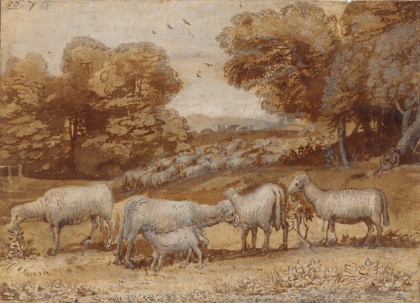 Landscape with Sheep, ca. 1648. Creator: Claude Lorrain.
