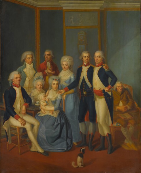 Portrait of a Military Family, ca. 1789-90. Creator: early 19th century painter.