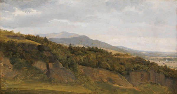 German Landscape with View towards a Broad Valley, ca. 1829-30. Creator: Ernst Christian Frederik Petzholdt.