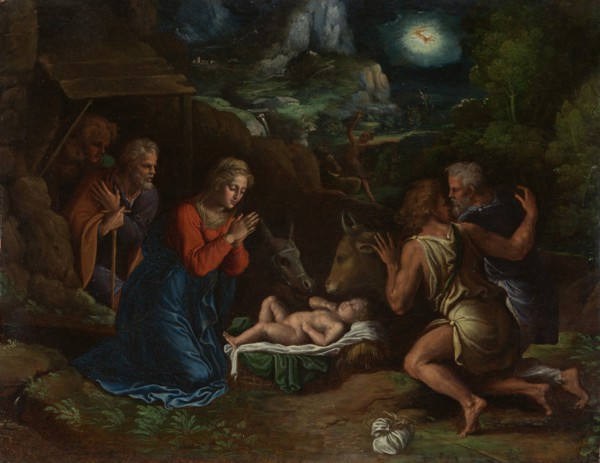 The Adoration of the Shepherds, ca. 1535-40. Creator: Girolamo da Carpi.