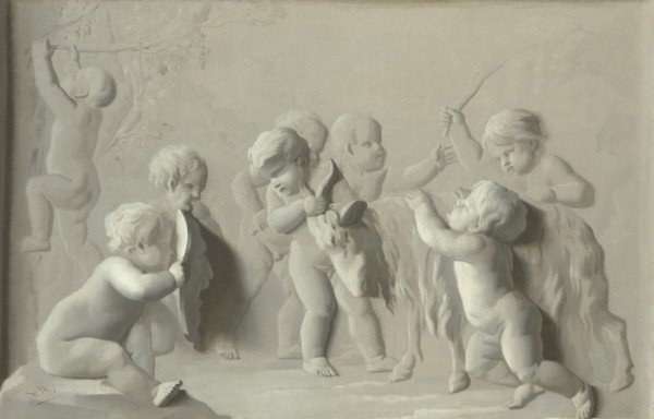 Children Playing with a Goat. Creator: Unknown.
