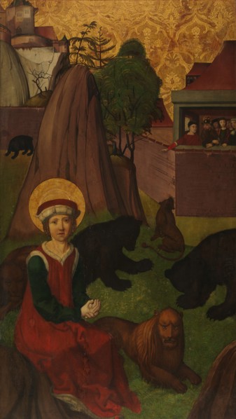 St Agapitus of Praeneste in the Arena; (int.) The Beheading of St Agapitus..., c1500-1505. Creator: Swiss Painter (fourth quarter 15th century).