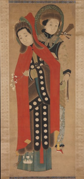 Lady and Attendant, 19th century. Creator: Unknown.