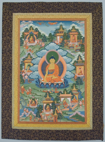Tangka with Buddha, 19th century. Creator: Unknown.