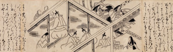 Heartvine ("Aoi") chapter from The Tale of Genji (Genji monogatari), 16th century. Creator: Unknown.