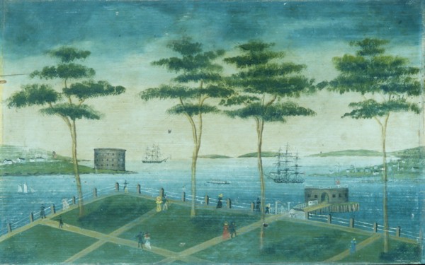 View of the Battery, New York, 1800-1850. Creator: Unknown.
