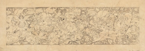 Design of Intertwining Animals and Plants, 18th-19th century. Creator: Unknown.