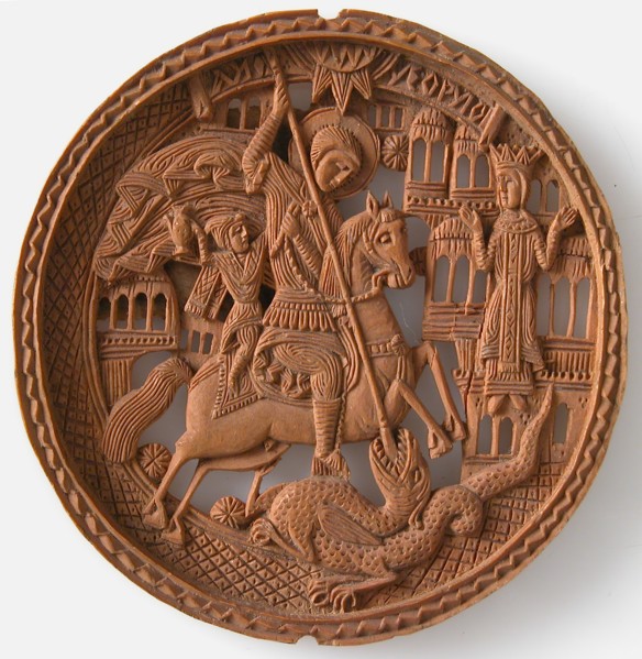 Medallion, St. George Slaying The Dragon, 17th century. Creator: Unknown.