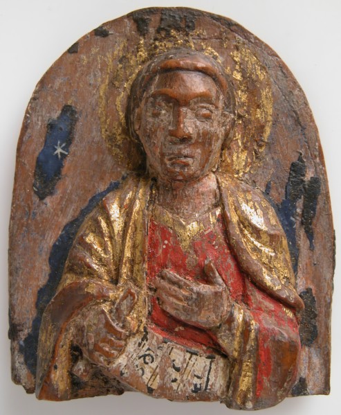 Miniature Relief of Hebrew Prophet Daniel (?) with Scroll, 1200-1225. Creator: Unknown.