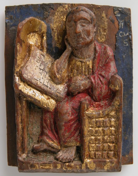 Miniature Relief of Saint Mark at His Writing Table, ca. 1200-1225. Creator: Unknown.