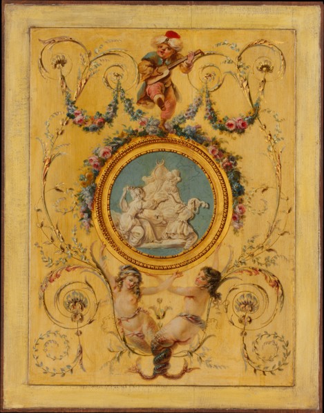 Door panel from the "Cabinet Turc" of Comte d'Artois at Versailles, 1781. Creator: Jean -Simeon Rousseau de la Rottiere.