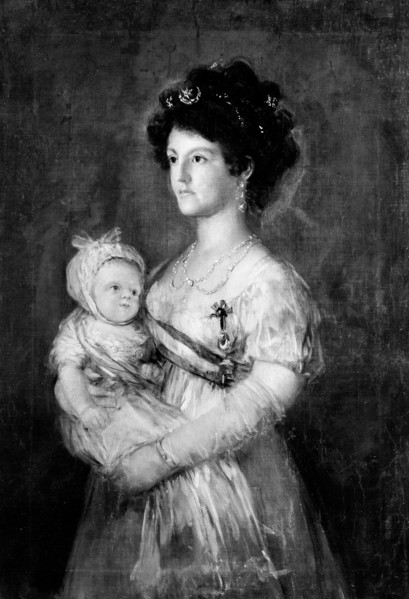 Infanta María Luisa (1782-1824) and Her Son Carlos Luis (1799-1883). Creator: Copy after Goya (Spanish, 1800 or shortly after).