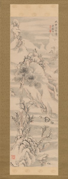 Wintry Landscape, in the Style of Guo Zhongshu, late 18th century. Creator: Ike no Taiga.