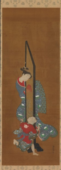 Mother and Child at Play, 18th century. Creator: Isoda Koryusai.