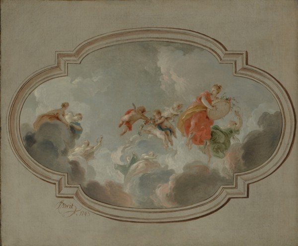 Flora and Zephyr, 1743. Creator: Jacob de Wit.