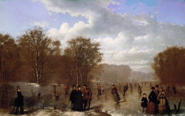 Skating on the Wissahickon, 1875. Creator: Johan Mengels Culverhouse.