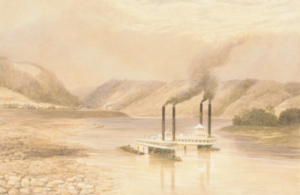 The Ohio River near Wheeling, West Virginia, 1859-60. Creator: Lefevre James Cranstone.