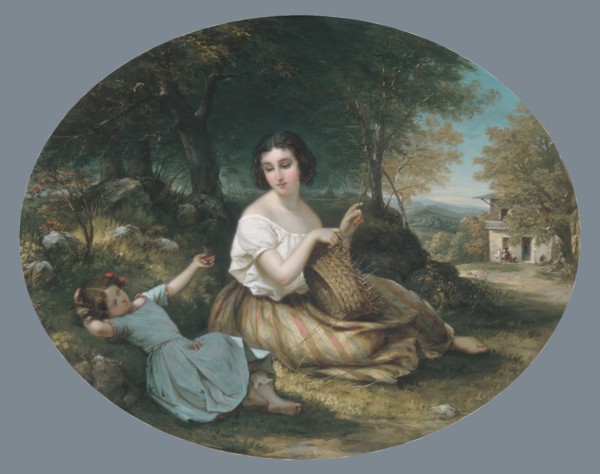 The Basket Maker, 1853. Creator: Louis Lang.