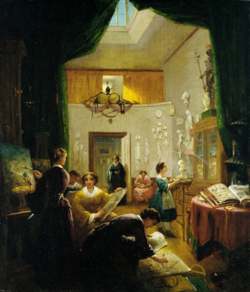 Women's Art Class, ca. 1868. Creator: Louis Lang.